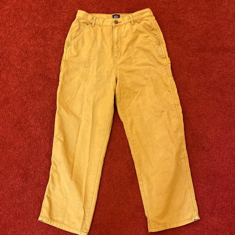 Urban Outfitters BDG Mustard Yellow High Rise Carpenter Pants 30